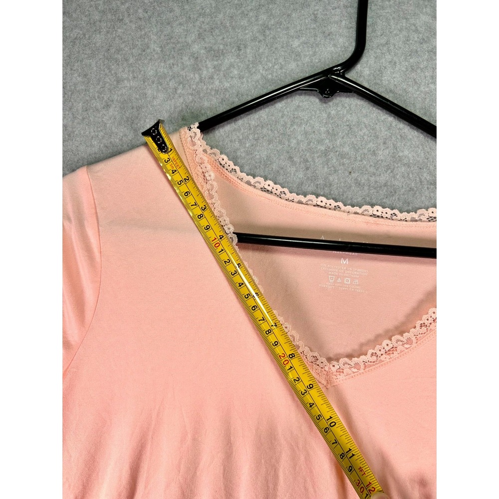 Ambrielle Pajama Set Womens Medium Pink Beige Butterfly Print Stretch Sleepwear - Picture 6 of 16